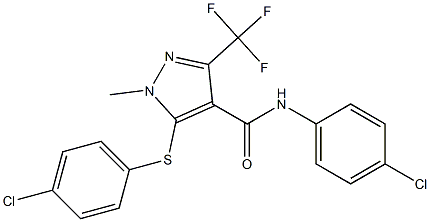 N-(4-chlorophenyl)-5-[(4-chlorophenyl)sulfanyl]-1-methyl-3-(trifluoromethyl)-1H-pyrazole-4-carboxamide