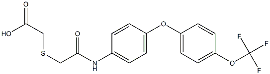 2-[(2-oxo-2-{4-[4-(trifluoromethoxy)phenoxy]anilino}ethyl)thio]acetic acid Structure