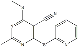 2-methyl-4-(methylthio)-6-(2-pyridylthio)pyrimidine-5-carbonitrile