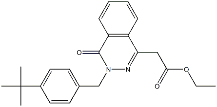 ethyl 2-{3-[4-(tert-butyl)benzyl]-4-oxo-3,4-dihydro-1-phthalazinyl}acetate Structure