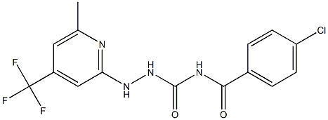 N1-(4-chlorobenzoyl)-2-[6-methyl-4-(trifluoromethyl)-2-pyridyl]hydrazine-1-carboxamide Structure