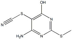 4-amino-6-hydroxy-2-(methylthio)pyrimidin-5-yl thiocyanate Structure