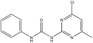 N-(4-chloro-6-methylpyrimidin-2-yl)-N'-phenylurea Struktur