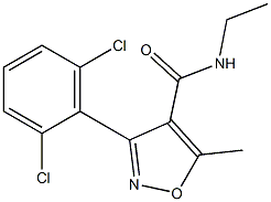 N4-ethyl-3-(2,6-dichlorophenyl)-5-methylisoxazole-4-carboxamide,,结构式