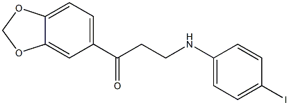 1-(1,3-benzodioxol-5-yl)-3-(4-iodoanilino)-1-propanone Structure