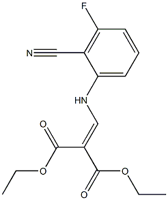 diethyl 2-[(2-cyano-3-fluoroanilino)methylidene]malonate,,结构式