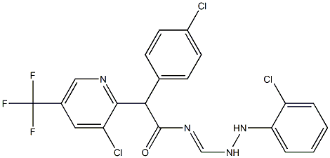 2-(4-chlorophenyl)-N-{[2-(2-chlorophenyl)hydrazino]methylene}-2-[3-chloro-5-(trifluoromethyl)-2-pyridinyl]acetamide