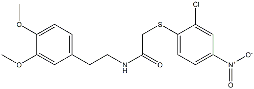  N1-(3,4-dimethoxyphenethyl)-2-[(2-chloro-4-nitrophenyl)thio]acetamide