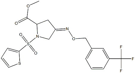 methyl 1-(2-thienylsulfonyl)-4-({[3-(trifluoromethyl)benzyl]oxy}imino)-2-pyrrolidinecarboxylate