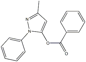 3-methyl-1-phenyl-1H-5-pyrazolyl benzoate,,结构式