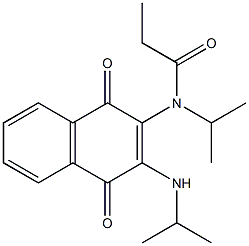 N-isopropyl-N-[3-(isopropylamino)-1,4-dioxo-1,4-dihydro-2-naphthalenyl]propanamide