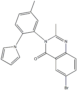 6-bromo-2-methyl-3-[5-methyl-2-(1H-pyrrol-1-yl)phenyl]-3,4-dihydroquinazolin-4-one