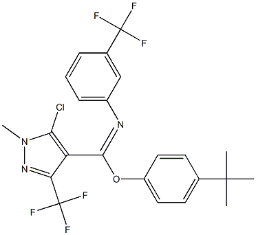 4-(tert-butyl)phenyl 5-chloro-1-methyl-3-(trifluoromethyl)-N-[3-(trifluoromethyl)phenyl]-1H-pyrazole-4-carboximidoate|