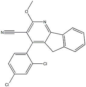4-(2,4-dichlorophenyl)-2-methoxy-5H-indeno[1,2-b]pyridine-3-carbonitrile Structure
