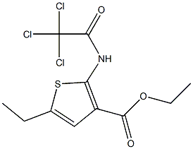 ethyl 5-ethyl-2-[(2,2,2-trichloroacetyl)amino]thiophene-3-carboxylate Structure