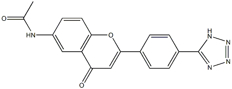 N1-{4-oxo-2-[4-(1H-1,2,3,4-tetraazol-5-yl)phenyl]-4H-chromen-6-yl}acetamide Structure