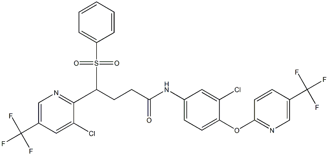 4-[3-chloro-5-(trifluoromethyl)-2-pyridinyl]-N-(3-chloro-4-{[5-(trifluoromethyl)-2-pyridinyl]oxy}phenyl)-4-(phenylsulfonyl)butanamide