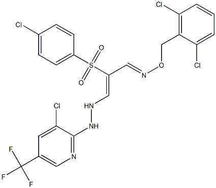  2-[(4-chlorophenyl)sulfonyl]-3-{2-[3-chloro-5-(trifluoromethyl)-2-pyridinyl]hydrazino}acrylaldehyde O-(2,6-dichlorobenzyl)oxime