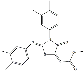 methyl 2-{3-(3,4-dimethylphenyl)-2-[(3,4-dimethylphenyl)imino]-4-oxo-1,3-thiazolan-5-yliden}acetate|