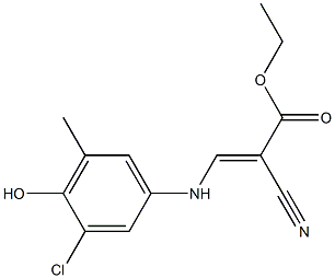 ethyl 3-(3-chloro-4-hydroxy-5-methylanilino)-2-cyanoacrylate Struktur