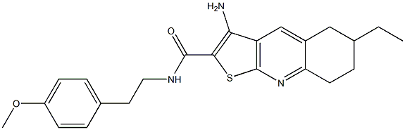 3-amino-6-ethyl-N-(4-methoxyphenethyl)-5,6,7,8-tetrahydrothieno[2,3-b]quinoline-2-carboxamide