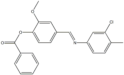 4-{[(3-chloro-4-methylphenyl)imino]methyl}-2-methoxyphenyl benzoate
