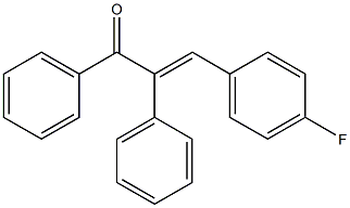 3-(4-fluorophenyl)-1,2-diphenyl-2-propen-1-one Structure
