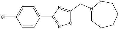 5-(azepan-1-ylmethyl)-3-(4-chlorophenyl)-1,2,4-oxadiazole 化学構造式