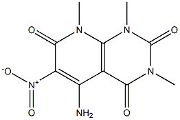 5-amino-1,3,8-trimethyl-6-nitro-1,2,3,4,7,8-hexahydropyrido[2,3-d]pyrimidine-2,4,7-trione 结构式