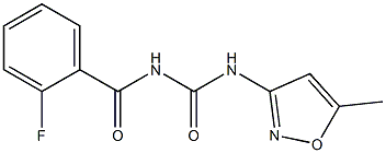 N-(2-fluorobenzoyl)-N'-(5-methylisoxazol-3-yl)urea 结构式