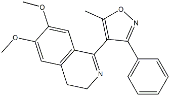 4-(6,7-dimethoxy-3,4-dihydroisoquinolin-1-yl)-5-methyl-3-phenylisoxazole 化学構造式