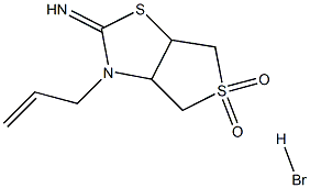 3-allyl-2-iminoperhydro-5lambda~6~-thieno[3,4-d][1,3]thiazole-5,5-dione hydrobromide Structure