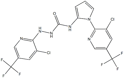 2-[3-chloro-5-(trifluoromethyl)-2-pyridinyl]-N-{1-[3-chloro-5-(trifluoromethyl)-2-pyridinyl]-1H-pyrrol-2-yl}-1-hydrazinecarboxamide Structure