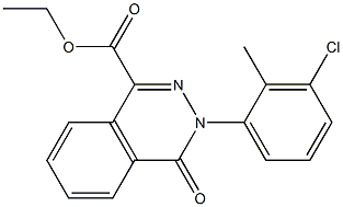 ethyl 3-(3-chloro-2-methylphenyl)-4-oxo-3,4-dihydro-1-phthalazinecarboxylate Structure
