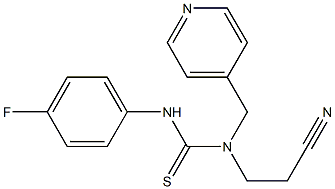 N-(2-cyanoethyl)-N'-(4-fluorophenyl)-N-(4-pyridylmethyl)thiourea 结构式