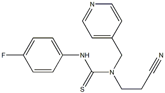 N-(2-cyanoethyl)-N'-(4-fluorophenyl)-N-(4-pyridylmethyl)thiourea 化学構造式