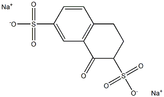 disodium 1-oxo-1,2,3,4-tetrahydronaphthalene-2,7-disulfonate Struktur