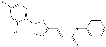 3-[5-(2,4-dichlorophenyl)-2-furyl]-N-phenylacrylamide Struktur
