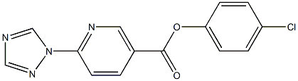 4-chlorophenyl 6-(1H-1,2,4-triazol-1-yl)nicotinate,,结构式