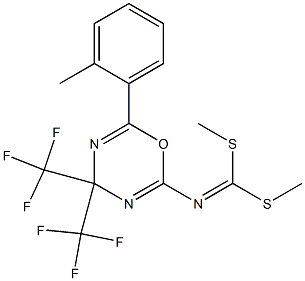 methyl N-[6-(2-methylphenyl)-4,4-di(trifluoromethyl)-4H-1,3,5-oxadiazin-2-yl]-(methylthio)methanimidothioate