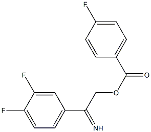 1,2-difluoro-4-{[(4-fluorobenzoyl)oxy]ethanimidoyl}benzene 化学構造式