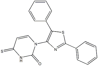 1-(2,5-diphenyl-1,3-thiazol-4-yl)-4-thioxo-1,2,3,4-tetrahydropyrimidin-2-one Struktur