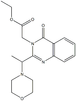 ethyl 2-[2-(1-morpholinoethyl)-4-oxo-3(4H)-quinazolinyl]acetate Structure