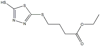 ethyl 4-[(5-mercapto-1,3,4-thiadiazol-2-yl)thio]butanoate Struktur