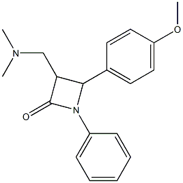 3-[(dimethylamino)methyl]-4-(4-methoxyphenyl)-1-phenyl-2-azetanone Struktur