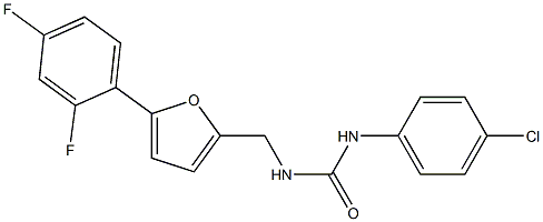 N-(4-chlorophenyl)-N'-{[5-(2,4-difluorophenyl)-2-furyl]methyl}urea Structure