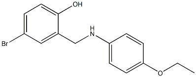 4-bromo-2-[(4-ethoxyanilino)methyl]benzenol Struktur