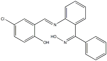 {2-[(5-chloro-2-hydroxybenzylidene)amino]phenyl}(phenyl)methanone oxime