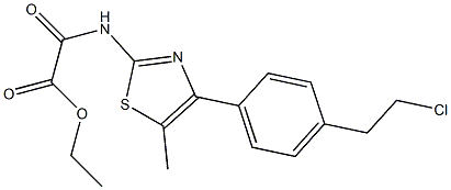 ethyl 2-({4-[4-(2-chloroethyl)phenyl]-5-methyl-1,3-thiazol-2-yl}amino)-2-oxoacetate Struktur