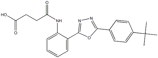 4-(2-{5-[4-(tert-butyl)phenyl]-1,3,4-oxadiazol-2-yl}anilino)-4-oxobutanoic acid,,结构式